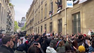 Estudantes ocupam campus universitário de Paris em manifestação pró-Palestina