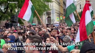 Pintér Sándor és Orbán Viktor azonnali lemondását is követelte Magyar Péter a pénteki tüntetésen