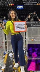 Chilena le quitó la pandereta a una venezolana durante concierto de los Jonas Brothers