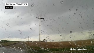 Chasing hail during severe weather in Kansas