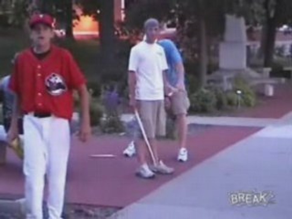 Guy Nailed With Stick