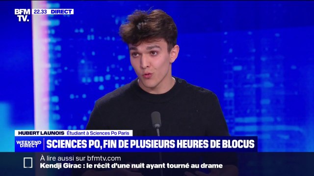 Blocus de Sciences Po Paris: On appelle à massifier et à élargir le mouvement à d'autres facs , assure Hubert Launois, étudiant à l'IEP
