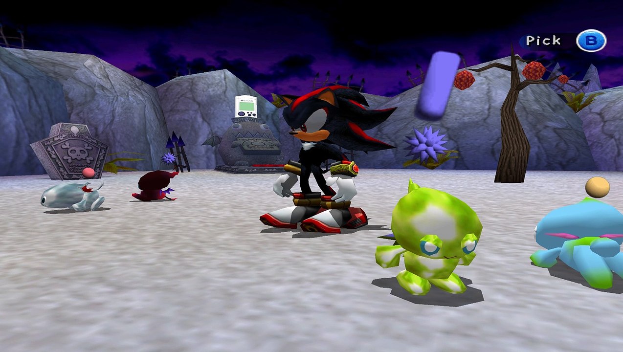SA2 Dreamcast. Golden Chao involves. Plus, hes sick