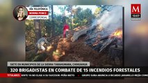 En Chihuahua, participan 320 brigadistas en combate de 15 incendios forestales