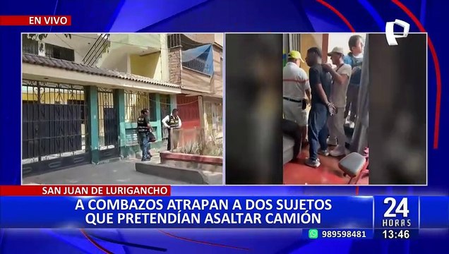 PNP frustra robo a camión repartidor en San Juan de Lurigancho