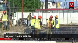 Tasa de desempleo en México bajó 2.3% durante marzo de 2024