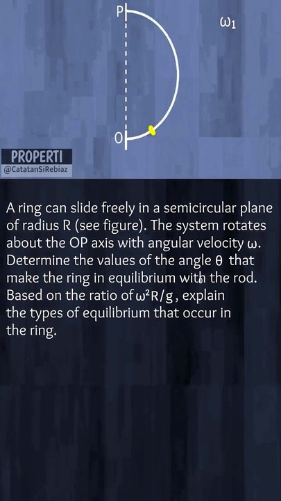 Physics Olympiad #005 [Ring On A Rotating Semicircular Wire]