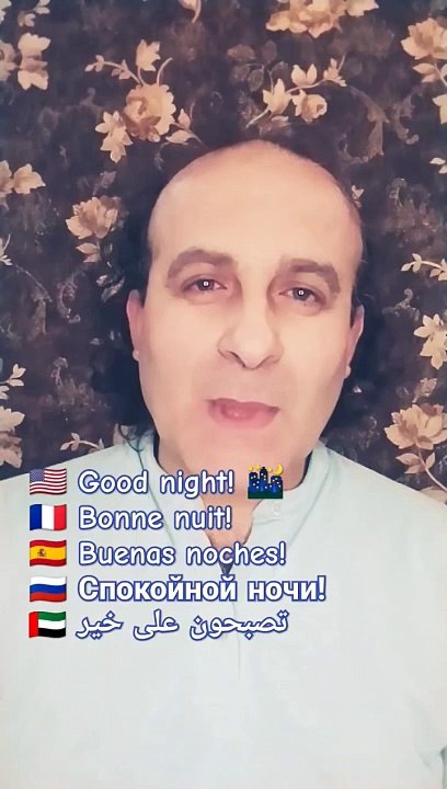 Good night! Bonne nuit! Buenas noches! Спокойной ночи! تصبحون على خير