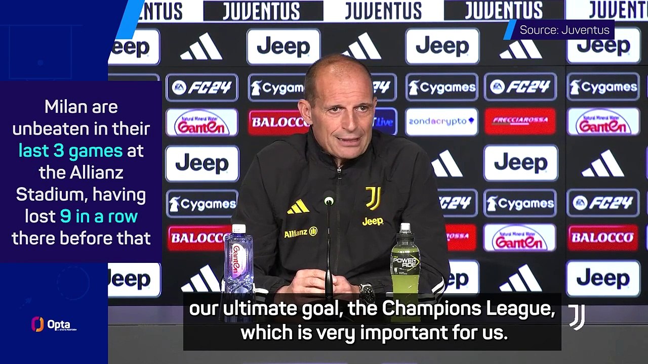 Allegri stresses importance of Juve making Champions League