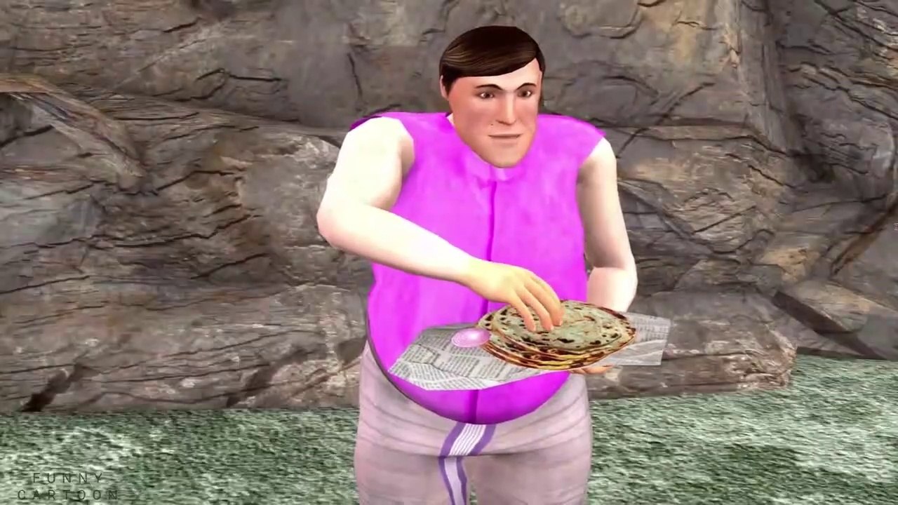 Famous Chat Paratha City -  Paratha House - Car paratha - cartoon - funny - hindi kahani - moral stoires