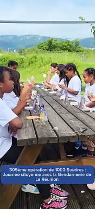 Association 1000 Sourires - opération citoyenne avec la Gendarmerie de la Réunion