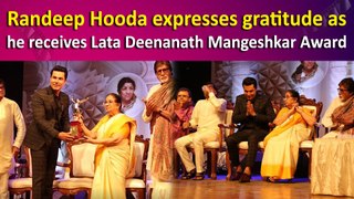 Randeep Hooda says 'It's an honor' to receive Lata Deenanath Mangeshkar Award