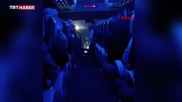 Otobüs şoförleri seyir halindeyken yer değiştirdi