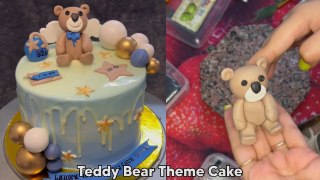 Baby Boy Theme Cake | Teddy Bear Theme Cake | केक के ऊपर टेडी बेयर कैसे बनाये | Newborn Baby |