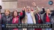 Circo socialista: los barones salen a la calle a cantar ‘La Internacional’ puño en alto entre gritos de «¡Sí se puede!»