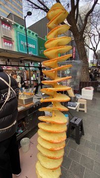 50cm Fried Tornado Potato - Korean Street Food #shortsvideo