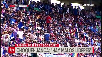 Choquehuanca dice que ”hay líderes que nos dividen y siembran odio pero nadie los sigue”