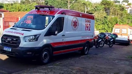 Grande efetivo do Samu é mobilizado para atender idosa com dificuldade para respirar