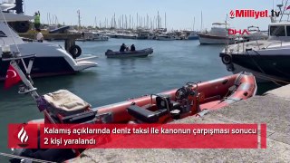 Deniz taksi ile kano çarpıştı! İranlı 2 kadın yaralandı