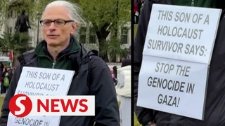 Son of Holocaust survivor joins London protest to demand ceasefire in Gaza