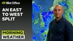 Met Office Morning Weather Forecast 28/04/24 - Rain in the east, showers elsewhere