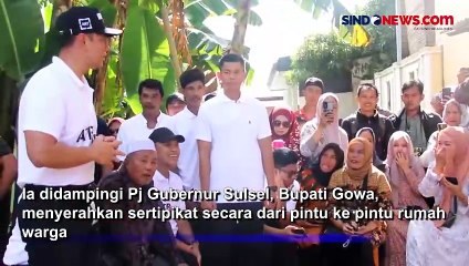 50 Sertipikat Tanah Gratis Dibagikan Menteri ATR/BPN untuk Warga di Gowa