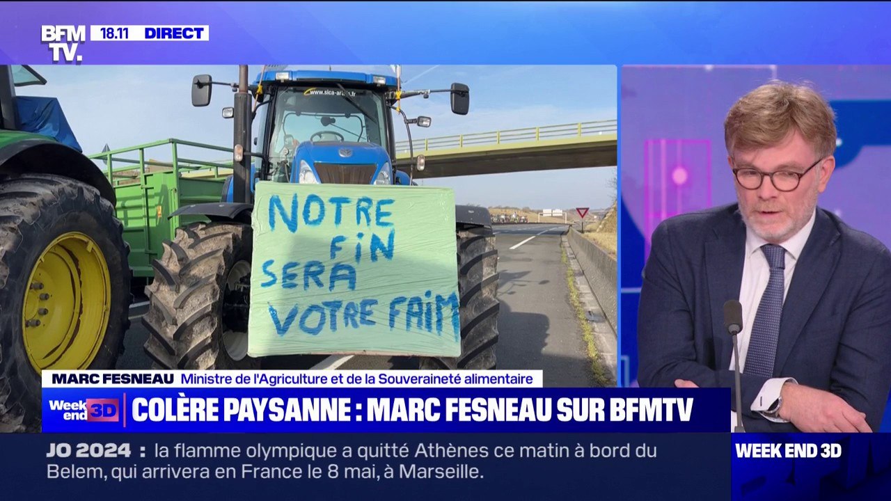 Mesures pour l'agriculture: "On a essayé de travailler dans l'urgence, sur les besoins urgents", affirme Marc Fesneau