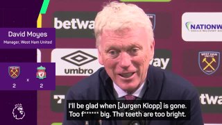 I can't wait until he leaves the Premier League - Moyes jokes about Klopp's exit