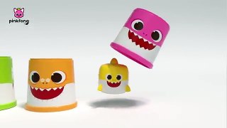 Baby Shark- Where are You Find Baby Shark Family- Song Cubes - Stacking Cups Pinkfong