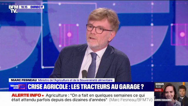 Mesures pour l'agriculture: Les organisations syndicales doivent faire leur part du chemin de la responsabilité , affirme Marc Fesneau