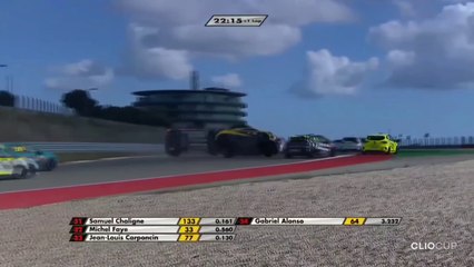 Clio Cup Series 2024 Portimao Race 1 Polderman Steenmetz Big Crash Rolls