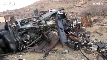 Yemen, Houthi mostrano i resti di un drone Usa