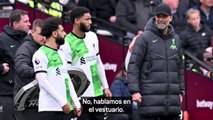 La reacción de Klopp a su discusión con Salah: 