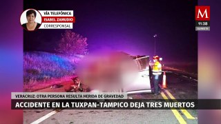 Se registran 3 muertos tras accidente en la autopista Tuxpan-Tampico