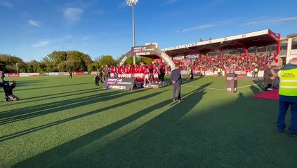 CHAMPIONS: Larne lift the Irish League title for a second successive season