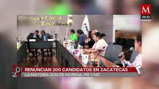 217 candidatos en Zacatecas renuncian a la contienda; solo 3 son por inseguridad