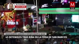 En Aguascalientes, registran riña en la Feria de San Marcos tras agresión a cantante