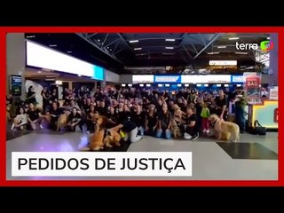 Após morte de Joca, tutores de cães protestam em aeroporto do Paraná
