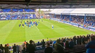 Peterborough United lap of honour following final League One game of the season