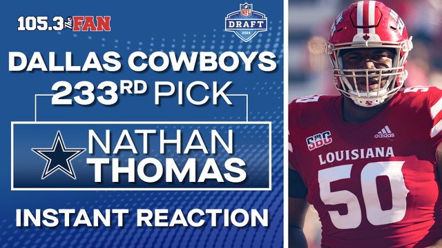 Cowboys Draft Nathan Thomas, Louisiana OT With 233rd Pick | NFL Draft 2024