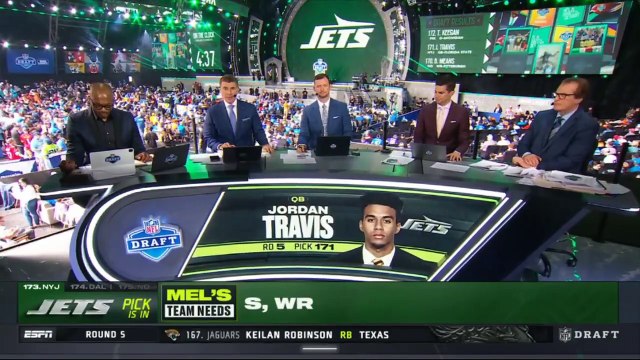 Jordan Travis 2024 NFL Draft Round 5 _ Jets select former FSU star QB Jordan Travis as Aaron Rodgers' successor