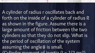 Physics Olympiad #003 [Oscillation Period of a Coin Inside a Cylinderr]