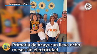 Primaria de Acayucan lleva ocho meses sin electricidad