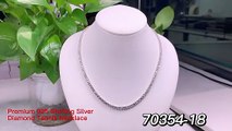 3mm 4mm 5mm Round Cubic Zirconia Tennis Chain 18K White Gold Plated Tennis Necklace for Men Diamond Chain Necklace for Women PRODUCTS