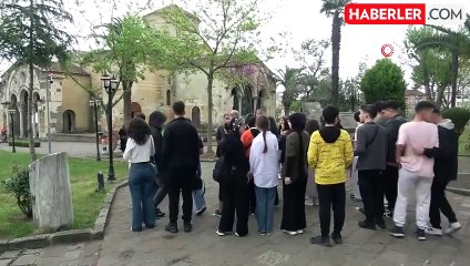 Trabzon'daki Ayasofya Camii'ne yoğun ilgi