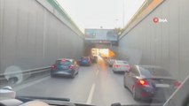 Ambulansa fermuar sistemi ile yol verdiler