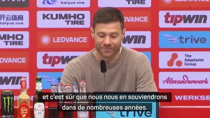 Leverkusen - Xabi Alonso : "Nous nous en souviendrons dans de nombreuses années"