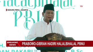 Hadiri Halal Bihalal PBNU, Prabowo: Terima Kasih atas Dukungan untuk Pemerintahan Selanjutnya