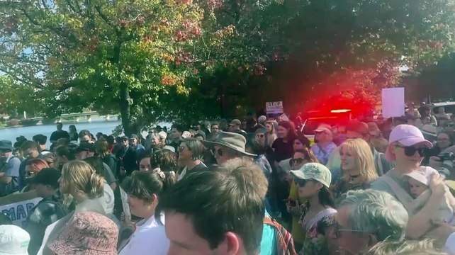 Watch Canberra rally-goers call for government action on violence against women