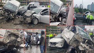 Beşiktaş'ta 7 aracın karıştığı zincirleme kaza